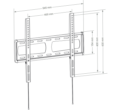 Preview: HAGOR BL Fixed 400 - Flache TV-Wandhalterung